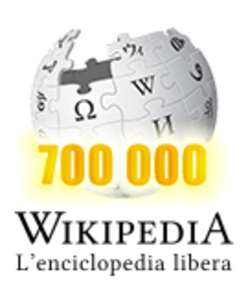 700,000 مقالة على ويكيبيديا الإيطالية (2010)