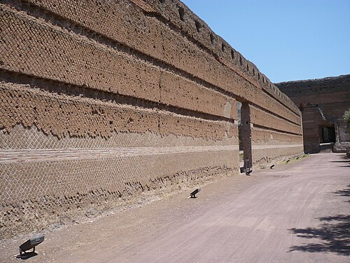 Northern spine wall of the Xystus
