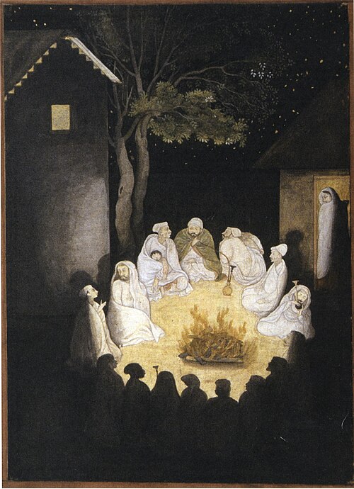 قرويون حول نار، لوحة بريشة ناينسوخ جاسروتا، حوالي 1765-1775
