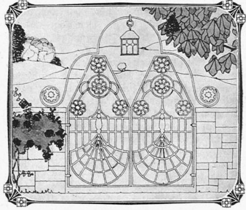 Garden gates in Idun, 1907