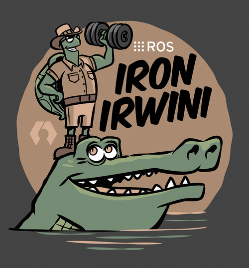 ملصق إصدار لعبة ROS 2 Iron Irwini.