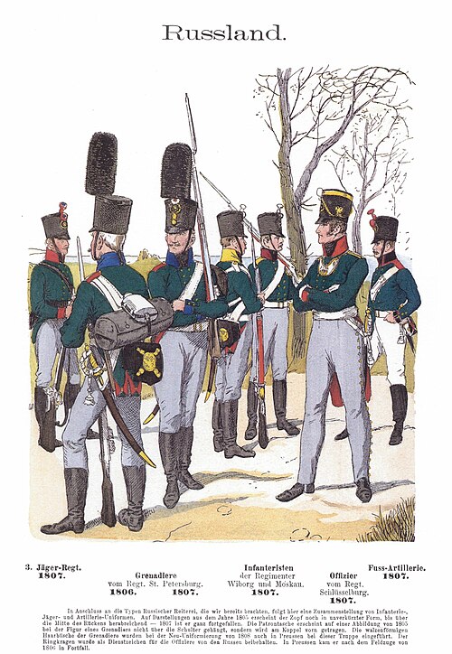 جنود المشاة الروس، 1806-1807