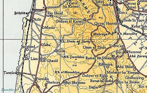 طنطورة 1945 1:250,000