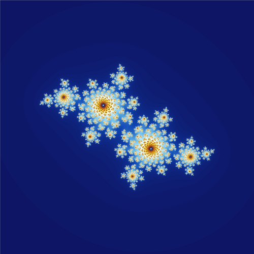 مجموعة جوليا لـ fc، c = (φ − 2) + (φ − 1)i = −0.4 + 0.6i