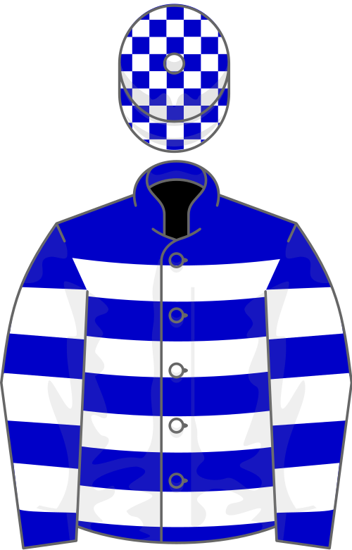Blue and white hoops, checked cap