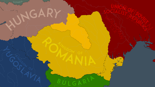 رومانيا في 7 سبتمبر 1940، بعد معاهدة كرايوفا.