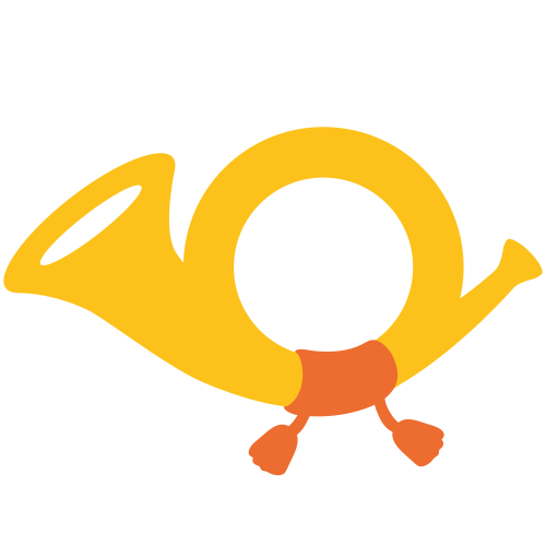 Postal Horn Emoji from Google Noto, U+1F4EF