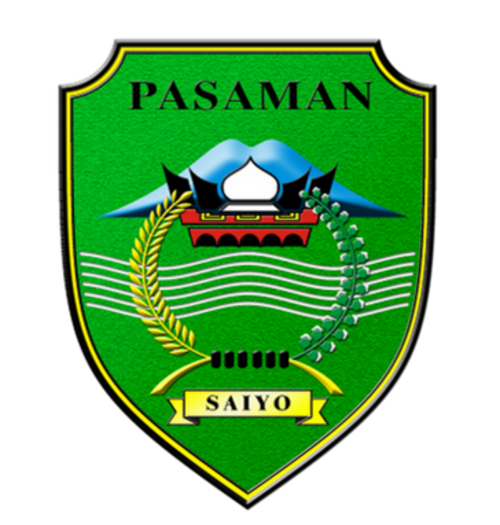 Former emblem of Pasaman Regency (1981–2012). With the creation of new West Pasaman Regency from its territory this logo was deemed not reflecting the current reality and replaced.