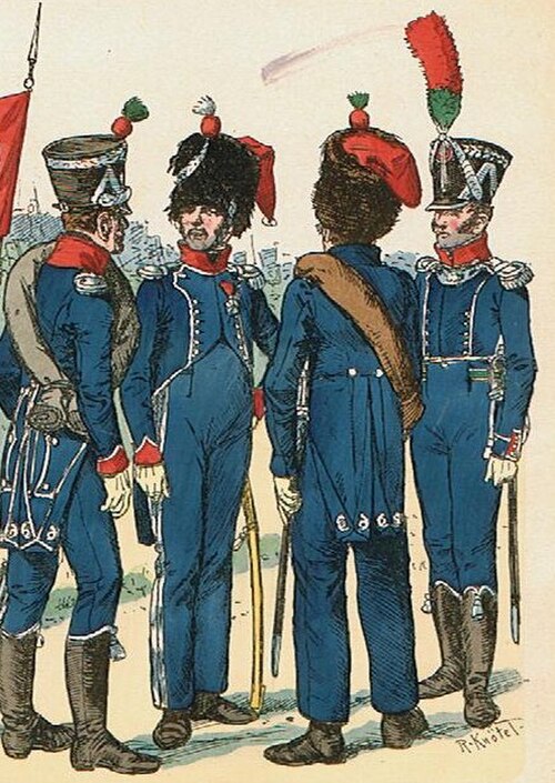 ضباط إنفانتيري ليجير، 1803-1815