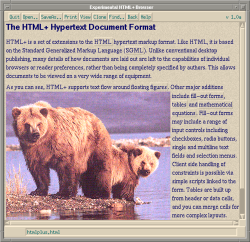 HTML+ documentadded