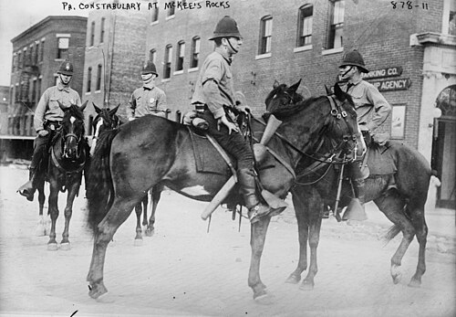 شرطة ماكيز على ظهور الخيل، 1909