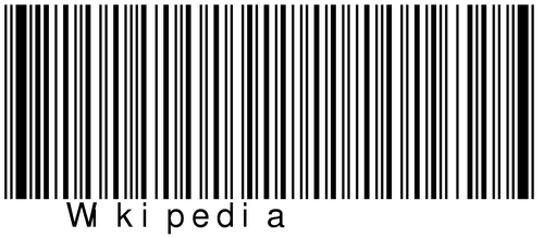 "Wikipedia" encoded in Code 93