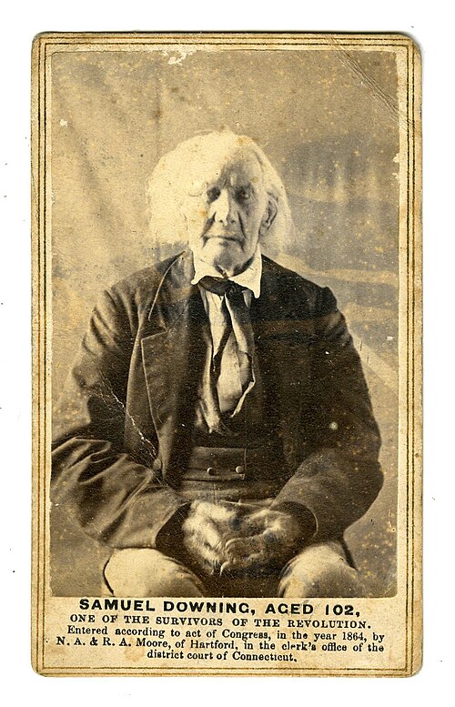 صموئيل داونينج (1764-1867) من ولاية ماساتشوستس؛ مقيم في ولاية نيويورك