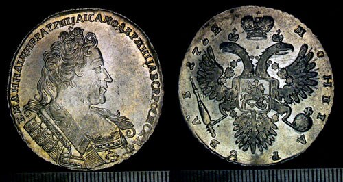1730–1737: روبل فضي في عهد آنا