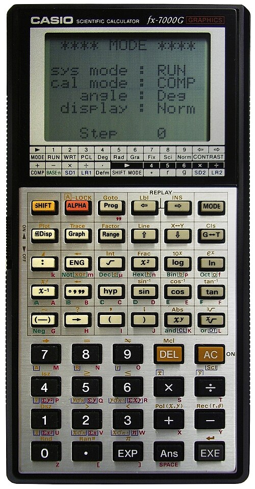 fx-7000G، أول آلة حاسبة بيانية