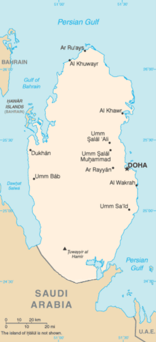 خريطة قطر