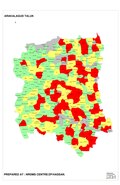 خريطة أراكالجود تالوك حسب تعداد عام 2001