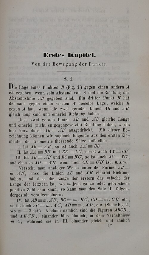 الصفحة الأولى لنسخة 1843 من Die Elemente der Mechanik des Himmels