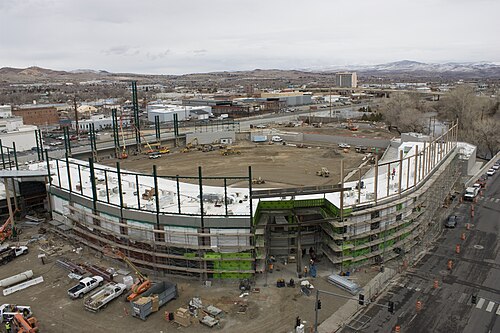 Stadium construction on February 13, 2009, two months before opening day