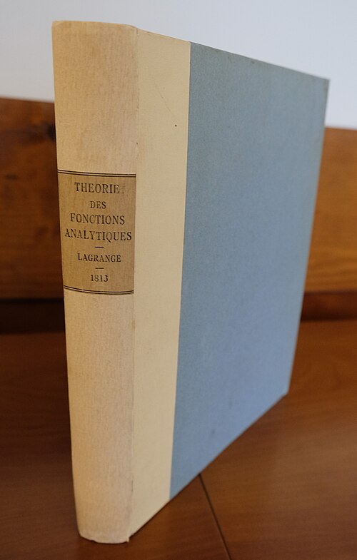نسخة 1813 من "Theorie des fonctions analytiques"