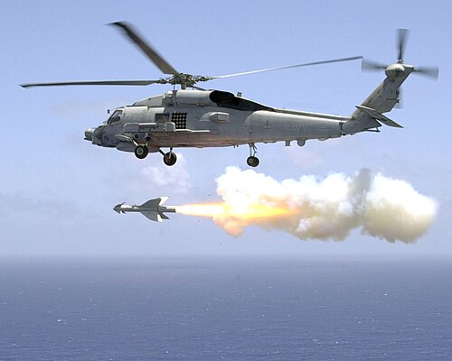 طائرة سيهوك الأمريكية تطلق صاروخ AGM-119 Penguin (2002)