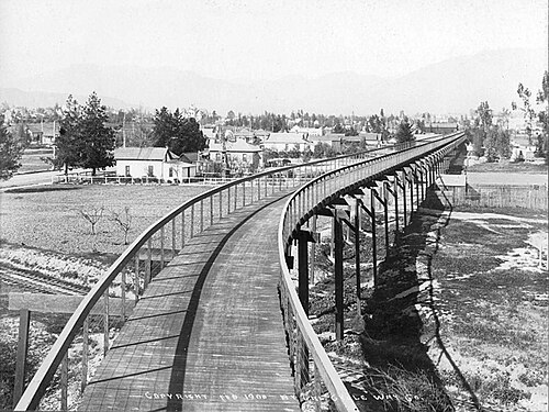 ركوب الدراجات في لوس أنجلوس، كاليفورنيا، مسار الدراجات عام 1900