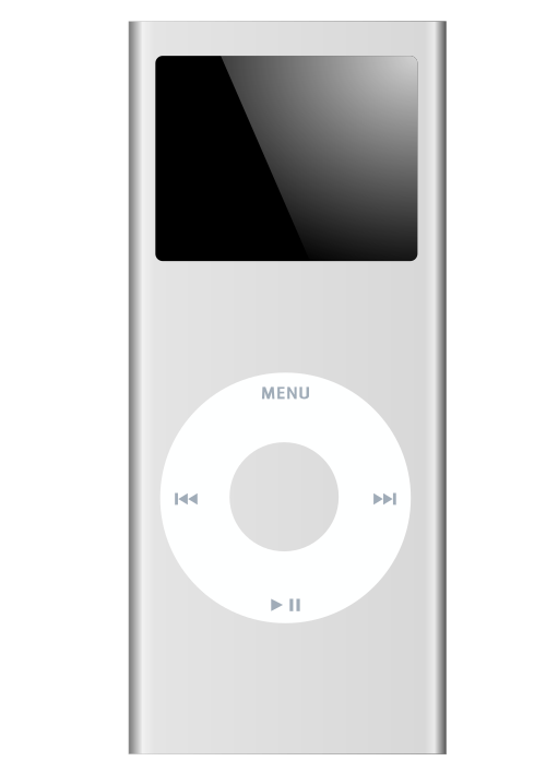 جهاز iPod Nano فضي اللون بسعة 4 جيجابايت