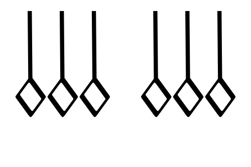 مجموعتان من ثلاثة أجزاء دنيا