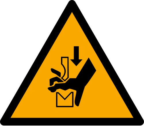 W030 – Hand crushing between press brake tool