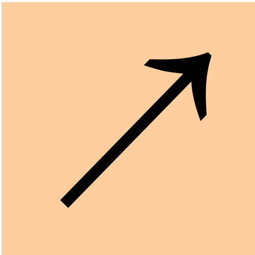 سهم لأعلى ولليمين k12
