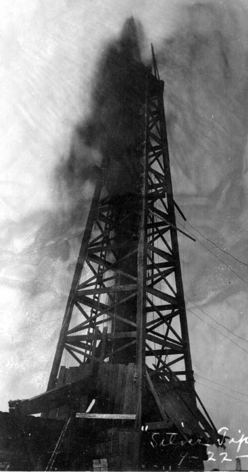 بئر كوالينغا "المتدفقة" في بئر سيلفر تيب، 1909