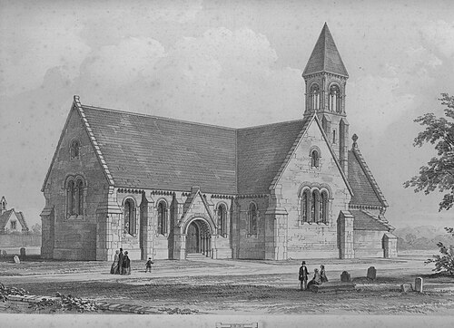 أقيمت كنيسة Rhosllanerchruggog عام 1852 بناءً على تصميمات بينسون