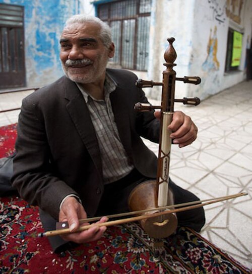 Kamancheh player, Kermanshah, Iran, 2008.