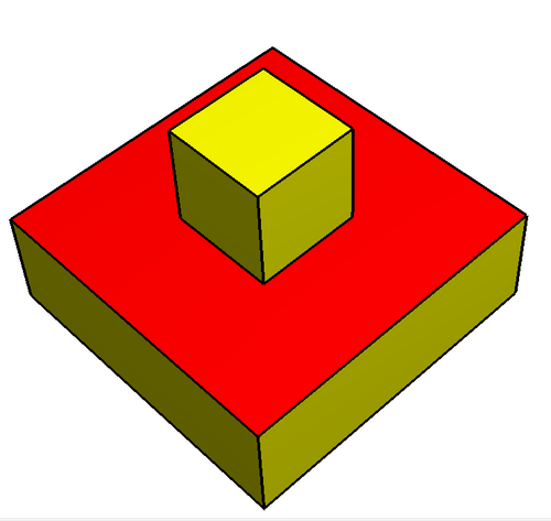 (الجنس 0) بوجه واحد مثقوب. V=16، E=24، F=11، H=1. متصل بـ 2