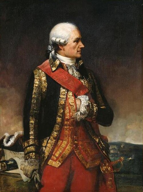المارشال دي روشامبو (1725-1807)، أحد المقاتلين في حرب الاستقلال الأمريكية.