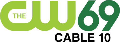 يظهر شعار قناة CW باللون الأخضر الفاتح بجوار الرقم 69 باللون الأخضر الداكن. وتحته، وبشكلٍ مُزاح قليلاً عن المركز، كُتبت عبارة "Cable 10" باللون الأسود وبخط أصغر.