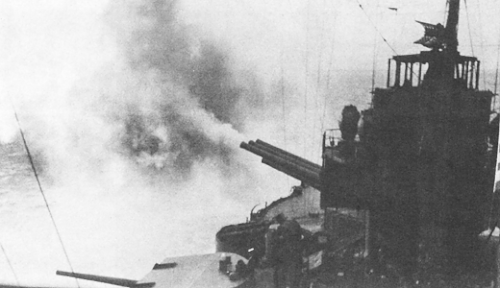 قامت البارجة بنسلفانيا بقصف جزيرة أتو خلال عمليات الإنزال في 11 مايو 1943.
