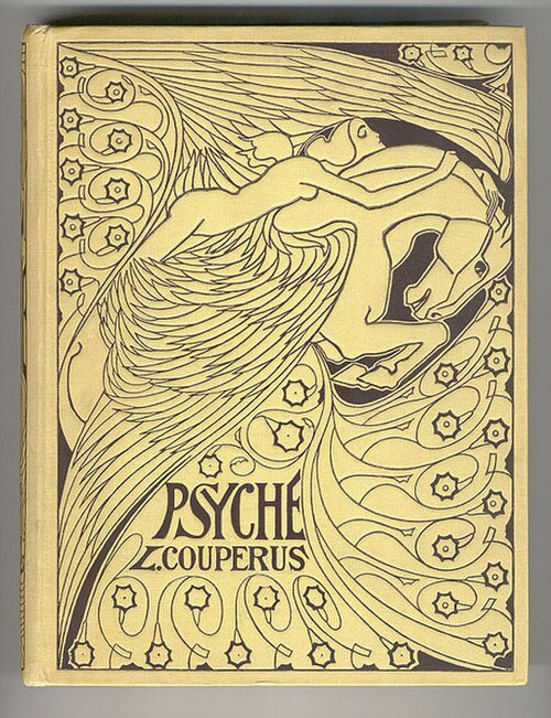 غلاف كتاب (1916) لكتاب "سايكي" (1898)، وهي حكاية خرافية كتبها لويس كوبروس