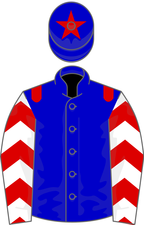 Blue, red epaulets, white sleeves, red chevrons, blue cap, red star