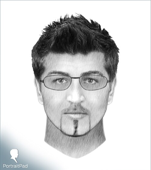 صورة مركبة للوجه تم إنتاجها بواسطة برنامج PortraitPad
