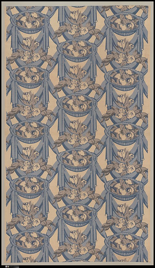 Rose pattern textiles designed by Mare (c. 1919), Metropolitan Museum of Art