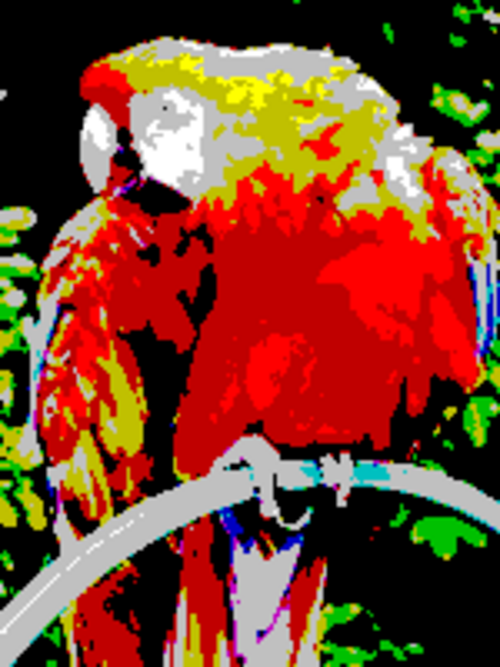صورة نموذجية مُعالجة باستخدام لوحة ألوان RGBI ذات 4 بت لجهاز ZX Spectrum