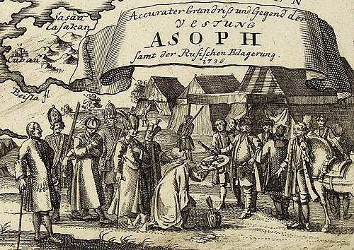 استسلام آزوف (نقش عام 1740)