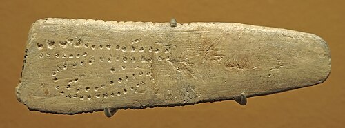 لوحة Aurignacian من قلعة ميرل، فرنسا