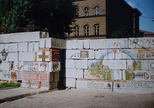 المتاريس في ريغا عام 1991