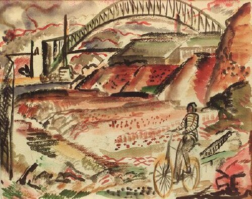 (1934) لوحة لجسر بروكلين في مدينة نيويورك