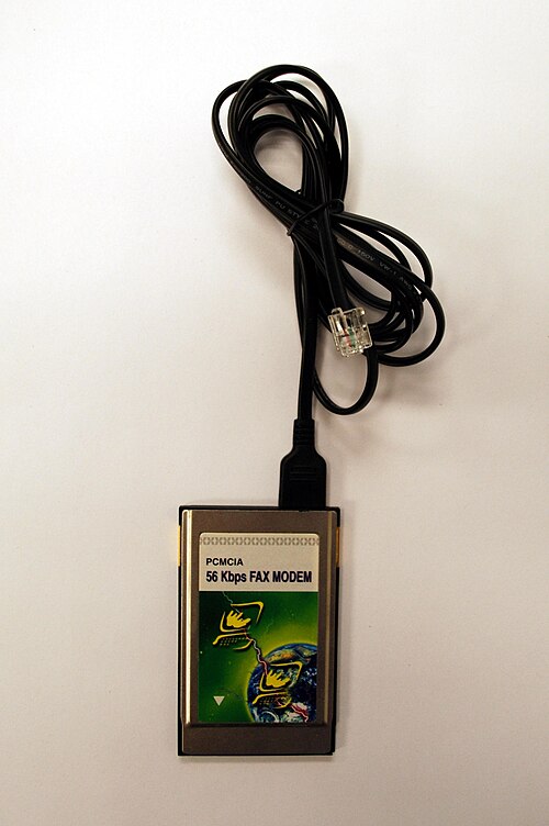 مودم فاكس PCMCIA لتطبيقات الحوسبة المحمولة