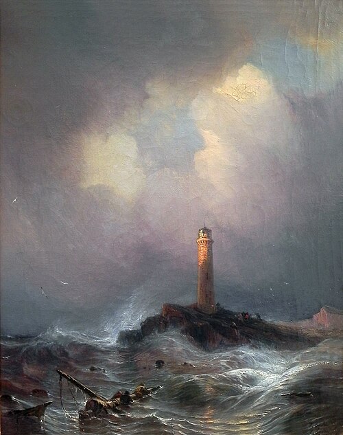 منارة على ساحل بريتاني (1845)