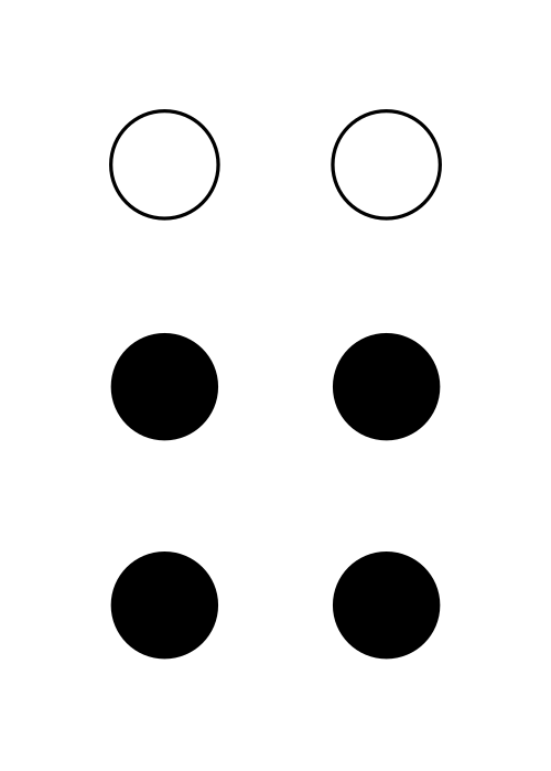 ⠶ (نقاط نمط برايل-2356)