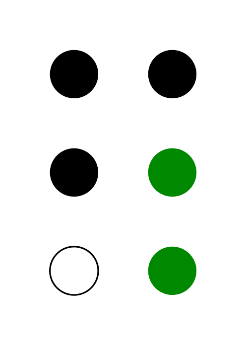 ⠻ (نقاط نمط برايل-12456)